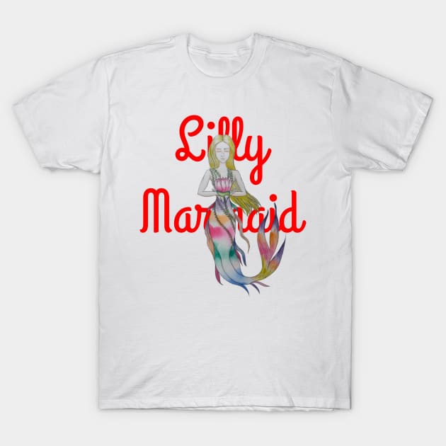 Beautiful lilly marmaid T-Shirt by Mkt design